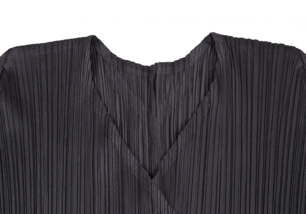 PLEATS PLEASE Pleated Buttonless Collarless Jacket K-115100_004