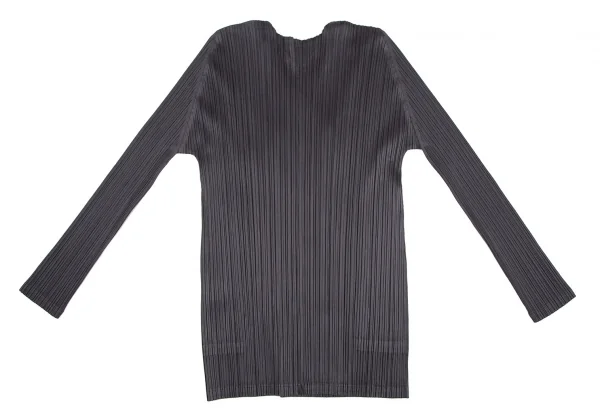 PLEATS PLEASE Pleated Buttonless Collarless Jacket K-115100_009