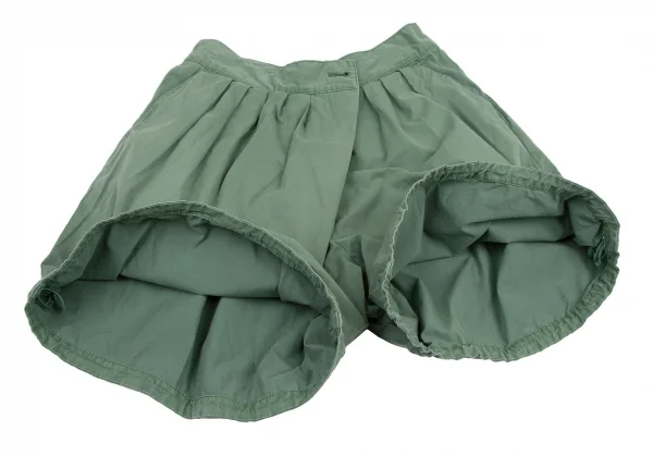 ツモリチサトTSUMORI CHISATO フロントラップタックショートパンツ 緑1 K-115103_007