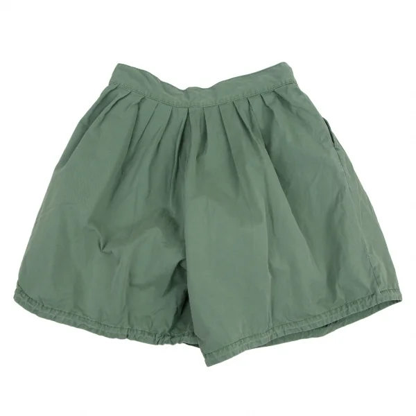 ツモリチサトTSUMORI CHISATO フロントラップタックショートパンツ 緑1 K-115103_009