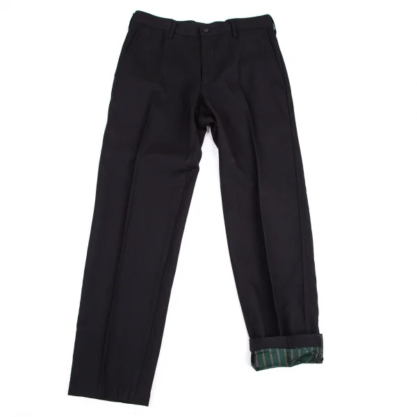 コムデギャルソン オムCOMME des GARCONS HOMME ウールストライプパッカリングセットアップスーツ 紺L・S K-115114_011