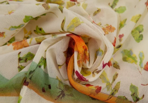 ジャンポールゴルチエJean Paul GAULTIER 小花プリントパワーネットホルターネックトップス クリームイエロー40 K-115130_013