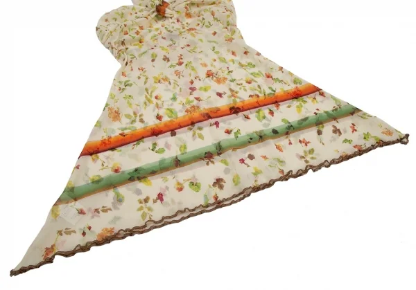 ジャンポールゴルチエJean Paul GAULTIER 小花プリントパワーネットホルターネックトップス クリームイエロー40 K-115130_007