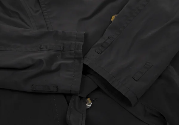 ジャンポールゴルチエ ファムJean Paul GAULTIER FEMME ポリポケットベルトフレアトレンチコート 黒42 K-115144_010