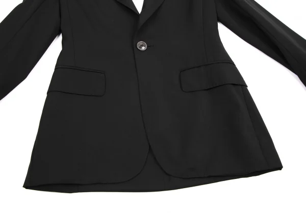 ジャンポールゴルチエ ファムJean Paul GAULTIER FEMME ウールバックオープン1Bジャケット 黒40 K-115145_008