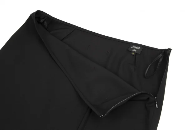 ジャンポールゴルチエ ファムJean Paul GAULTIER FEMME ウールスリットミニスカート 黒40 K-115146_006