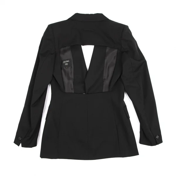 ジャンポールゴルチエ ファムJean Paul GAULTIER FEMME ウールバックオープン1Bセットアップスーツ 黒40 K-115147_010