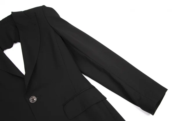 ジャンポールゴルチエ ファムJean Paul GAULTIER FEMME ウールバックオープン1Bセットアップスーツ 黒40 K-115147_006