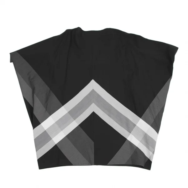 リミフゥLIMI feu フロントボタンデザインビッグシルエットドルマンチュニック 黒グレーS K-115151_011