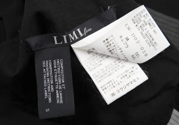 リミフゥLIMI feu フロントボタンデザインビッグシルエットドルマンチュニック 黒グレーS K-115151_014