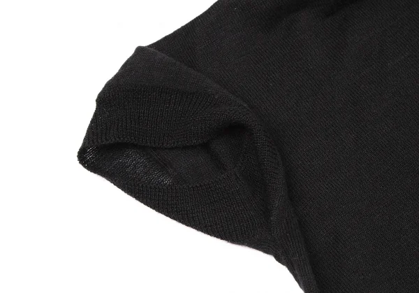 リミフゥLIMI feu シルク混ドレープボタンレスロングニットカーディガン 黒S K-115152_004