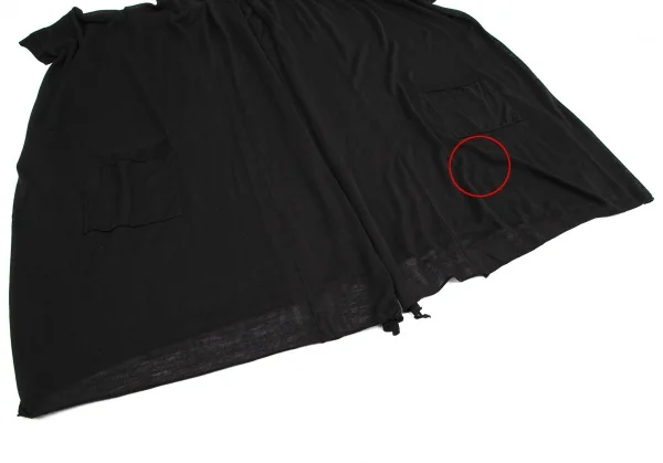 リミフゥLIMI feu シルク混ドレープボタンレスロングニットカーディガン 黒S K-115152_005