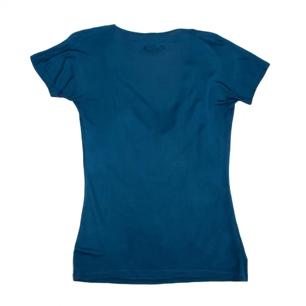 ジャンポールゴルチエ ソレイユJean Paul GAULTIER SOLEIL レーヨンドレープネックTシャツ 青M K-115161_012