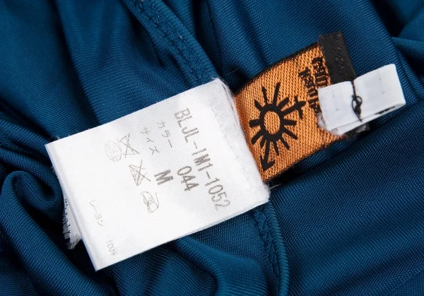 ジャンポールゴルチエ ソレイユJean Paul GAULTIER SOLEIL レーヨンドレープネックTシャツ 青M K-115161_016