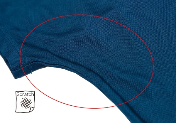 ジャンポールゴルチエ ソレイユJean Paul GAULTIER SOLEIL レーヨンドレープネックTシャツ 青M K-115161_004