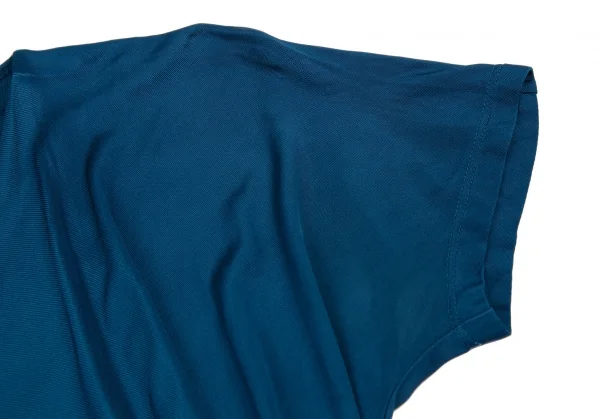 ジャンポールゴルチエ ソレイユJean Paul GAULTIER SOLEIL レーヨンドレープネックTシャツ 青M K-115161_009