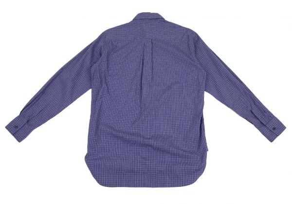 マーガレットハウエルMARGARET HOWELL コットンチェックシャツ 青M K-115178_012