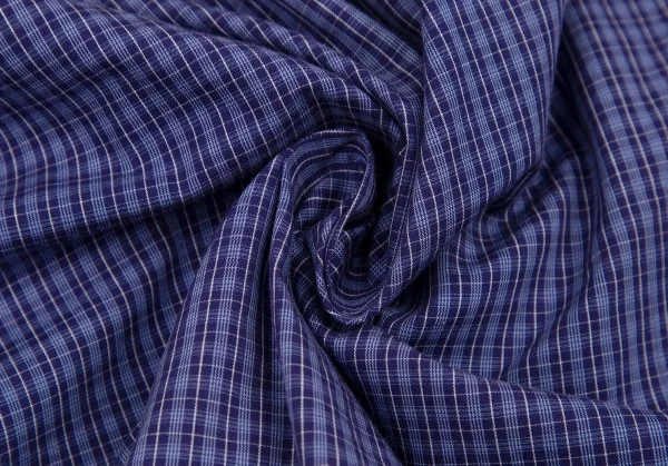 マーガレットハウエルMARGARET HOWELL コットンチェックシャツ 青M K-115178_014