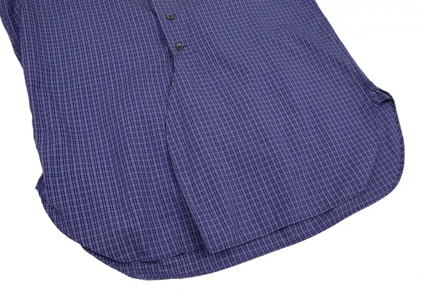 マーガレットハウエルMARGARET HOWELL コットンチェックシャツ 青M K-115178_009