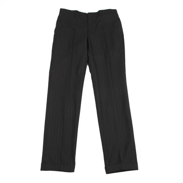 90s POLU SMITH ストライプ スラックス ブラック ウール ポールスミス ロンドン Paul Smith LONDON ストライプウール