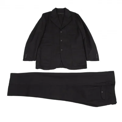 コムデギャルソン オムCOMME des GARCONS HOMME サマーウールセットアップスーツ 黒