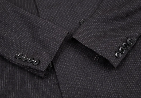 ジュンヤワタナベマン コムデギャルソンJUNYA WATANABE MAN COMME des GARCONSカモフラ裏地ストライプウールダブルジャケット チャコールブラックM K-115195_008