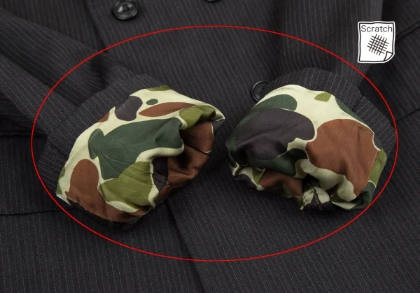 ジュンヤワタナベマン コムデギャルソンJUNYA WATANABE MAN COMME des GARCONSカモフラ裏地ストライプウールダブルジャケット チャコールブラックM K-115195_009