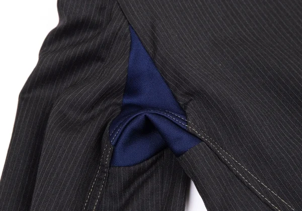 ジュンヤワタナベマン コムデギャルソンJUNYA WATANABE MAN COMME des GARCONSカモフラ裏地ストライプウールダブルジャケット チャコールブラックM K-115195_016