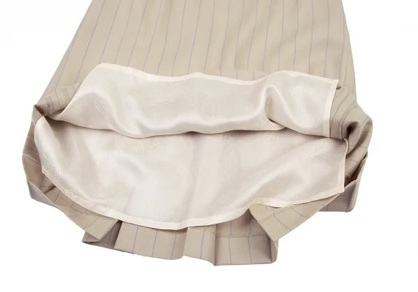 ヴィヴィアンウエストウッド レッドレーベルVivienne Westwood Red Label バックプリーツストライプウールスカート ベージュ2 K-115204_008