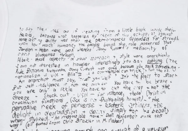 セディショナリーズSEDITIONARIES ORIGINAL PERSONAL COLLECTION レタープリントパンクTシャツ 白L位 K-115212_012