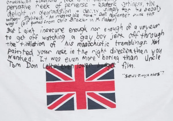 セディショナリーズSEDITIONARIES ORIGINAL PERSONAL COLLECTION レタープリントパンクTシャツ 白L位 K-115212_013