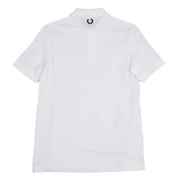 ラフシモンズ×フレッドペリーRAF SIMONS×FREDPERRY ローレルリース コレクション パッチ付きピンホール鹿の子ポロシャツ 白S K-115215_012