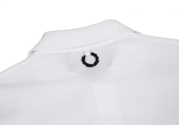 ラフシモンズ×フレッドペリーRAF SIMONS×FREDPERRY ローレルリース コレクション パッチ付きピンホール鹿の子ポロシャツ 白S K-115215_013