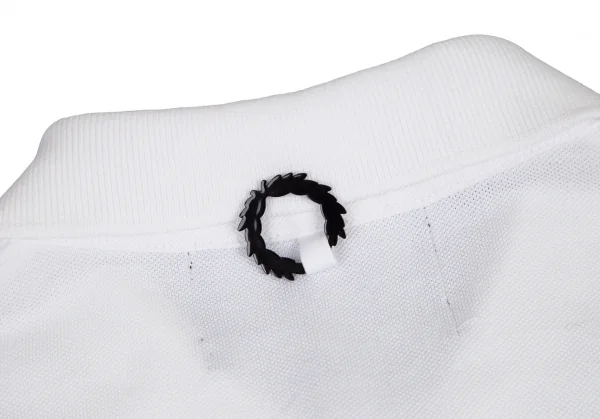 ラフシモンズ×フレッドペリーRAF SIMONS×FREDPERRY ローレルリース コレクション パッチ付きピンホール鹿の子ポロシャツ 白S K-115215_014