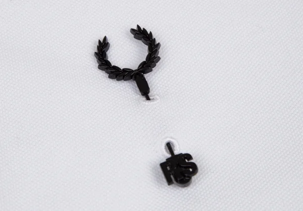 ラフシモンズ×フレッドペリーRAF SIMONS×FREDPERRY ローレルリース コレクション パッチ付きピンホール鹿の子ポロシャツ 白S K-115215_007