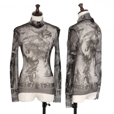 Jean Paul Gaultier 激レア ハイネックパワーネット 豹柄 Jean Paul Gaultier 激レア ハイネックパワーネット 豹柄 Jean