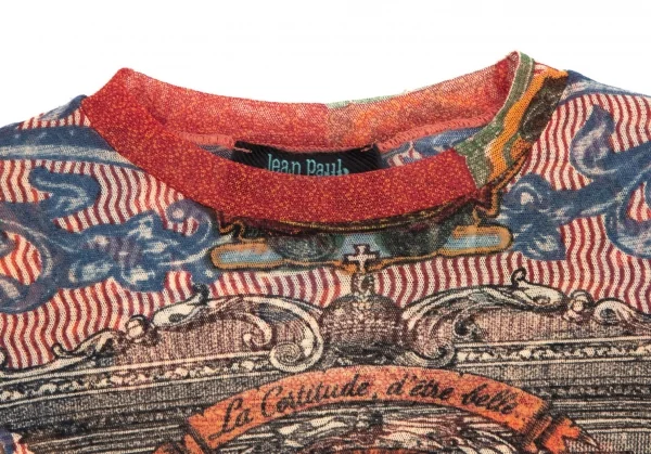 ジャンポールゴルチエ マイユJean Paul GAULTIER MAILLE タトゥーガールプリントパワーネットカットソー マルチ42 K-115231_004