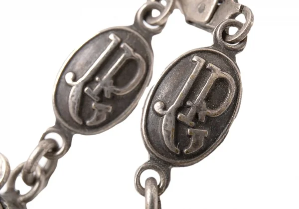 ジャンポールゴルチエJean Paul GAULTIER マリアモチーフペンダントトップピアス ガンメタ茶 K-115247_007