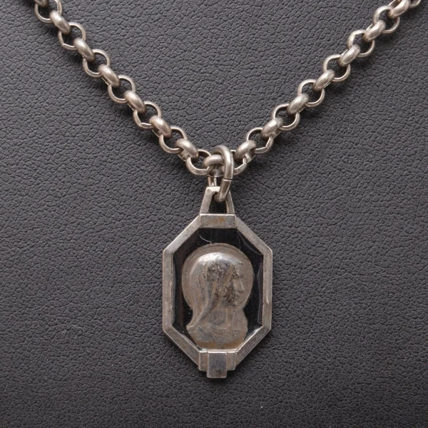 ジャンポールゴルチエJean Paul GAULTIER マリアモチーフチェーンネックレス ガンメタ K-115252_002