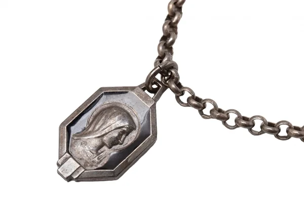 ジャンポールゴルチエJean Paul GAULTIER マリアモチーフチェーンネックレス ガンメタ K-115252_004