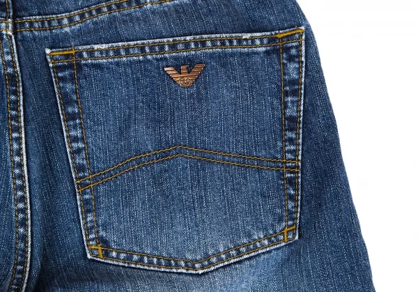 アルマーニジーンズARMANI JEANS ウォッシュデニムテーパードパンツ インディゴ31 K-115262_014