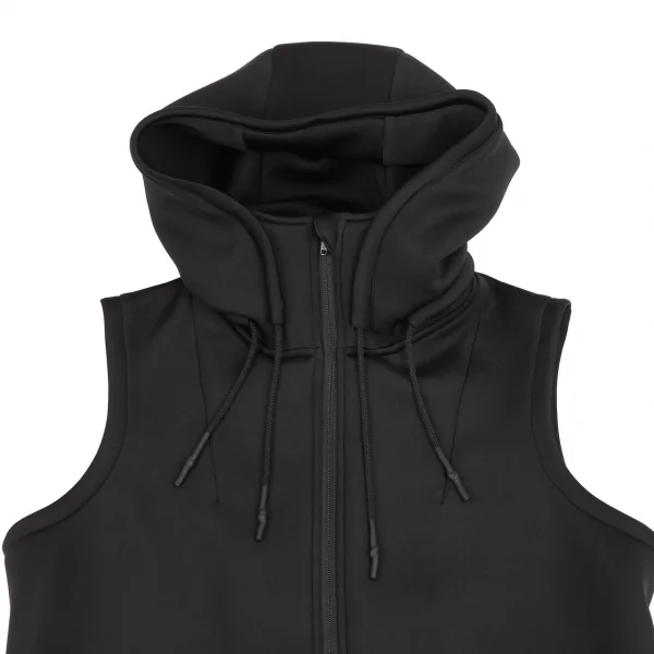 ワイスリーY-3 ボンディングノースリーブダブルジップロングパーカー 黒S K-115268_002