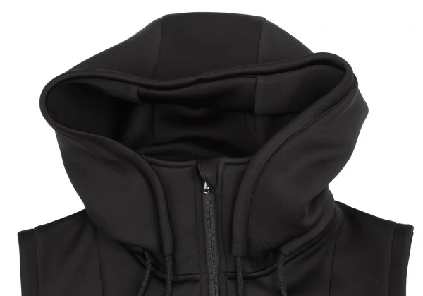 ワイスリーY-3 ボンディングノースリーブダブルジップロングパーカー 黒S K-115268_003