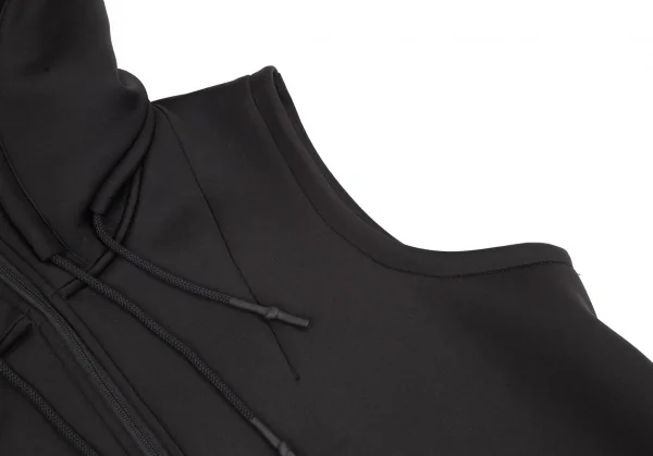 ワイスリーY-3 ボンディングノースリーブダブルジップロングパーカー 黒S K-115268_006