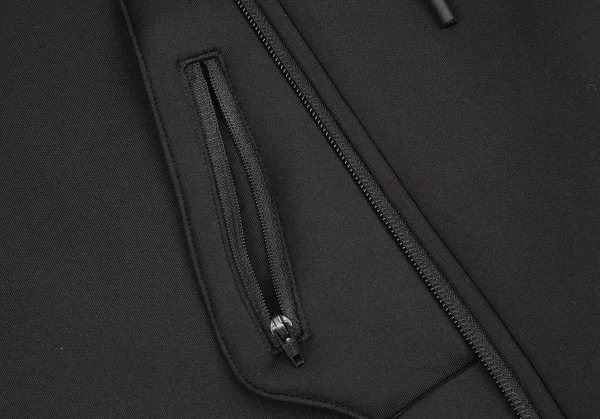 ワイスリーY-3 ボンディングノースリーブダブルジップロングパーカー 黒S K-115268_012