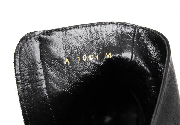 ジャンポールゴルチエJean Paul GAULTIER マミーカバーデザインポインテッドトゥブーツ 黒M(23位) K-115303_018