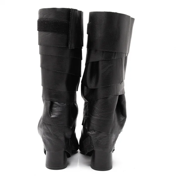 ジャンポールゴルチエJean Paul GAULTIER マミーカバーデザインポインテッドトゥブーツ 黒M(23位) K-115303_006