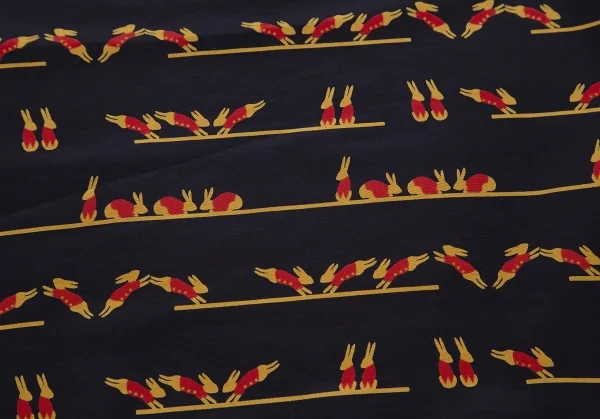 マッキントッシュ フィロソフィーMACKINTOSH PHILOSOPHY ラビットプリント七分袖ブラウス 紺38 K-115304_012