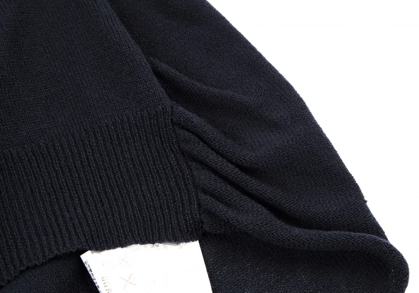 Yohji Yamamoto NOIR Cupra Poly High Neck Side Gather Knit Sweater K-115314_012