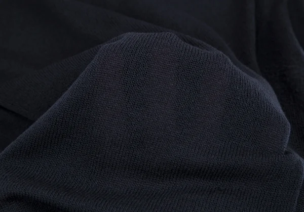 Yohji Yamamoto NOIR Cupra Poly High Neck Side Gather Knit Sweater K-115314_016